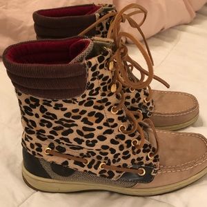 Sperry Top Sider Maroon/Cheetah